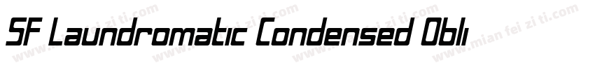 SF Laundromatic Condensed Oblique字体转换